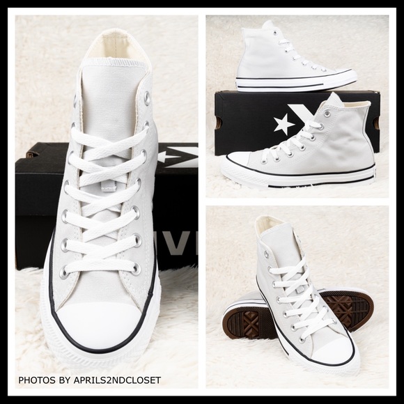 CONVERSE CHUCK TAYLOR GREY WHITE HIGH TOPS A3C - Picture 3 of 8